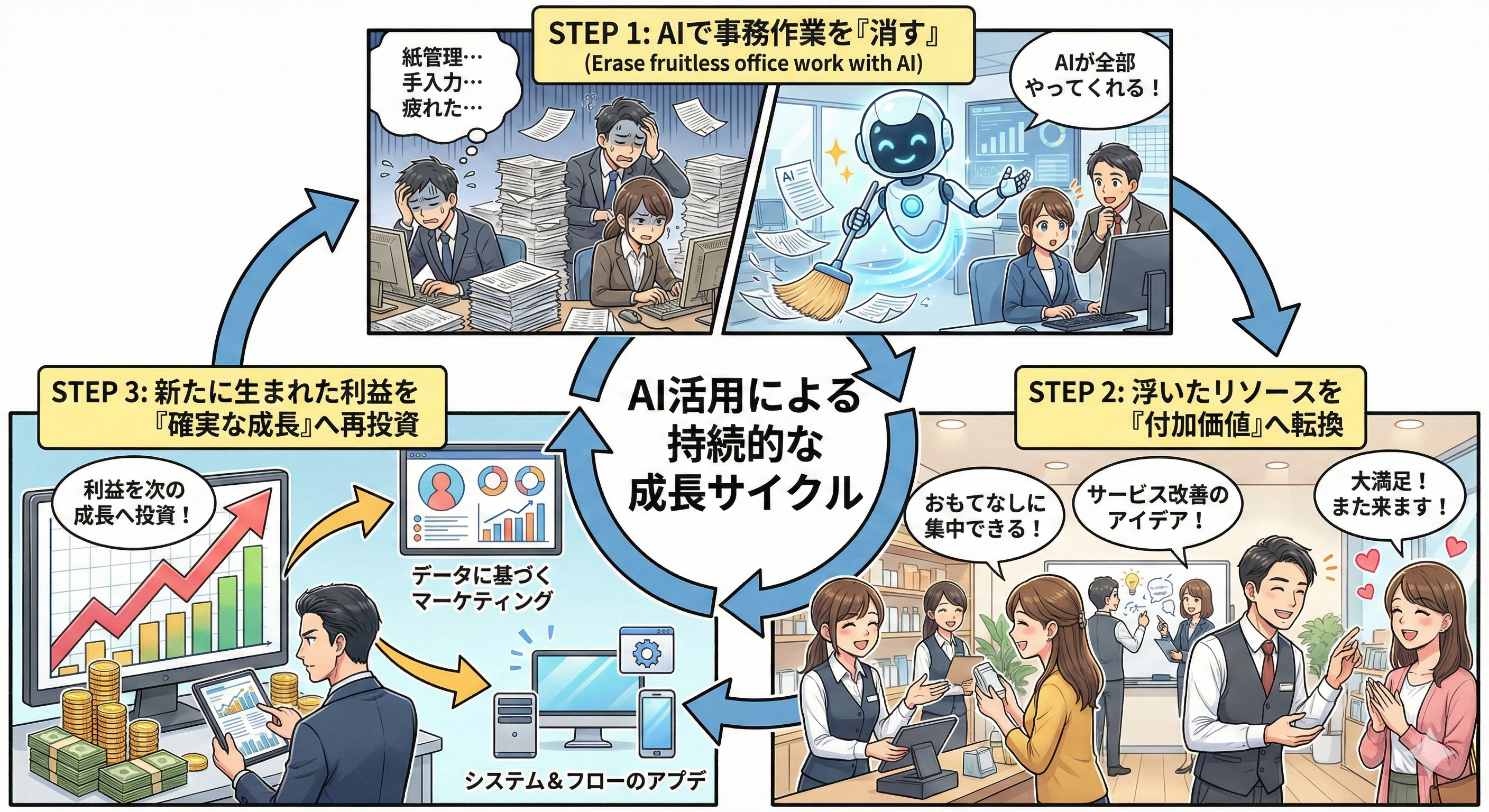 AIで「負けないサイクル」を作り、人が付加価値に集中できる環境を整える