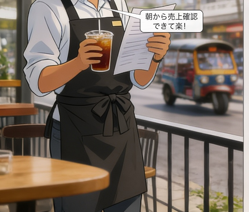 日次売上レポートの仕組みを解説する漫画 コマ5