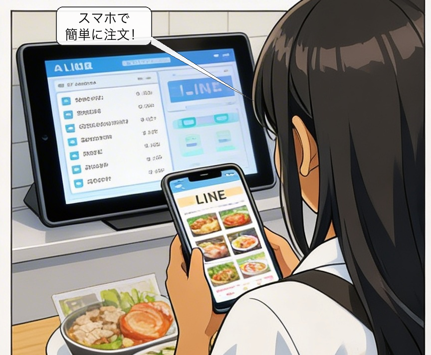 LINE注文自動化の仕組みを解説する漫画 コマ4