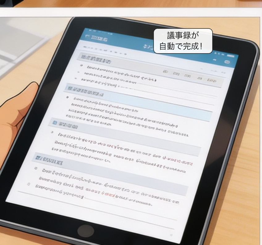 多言語議事録自動作成の仕組みを解説する漫画 コマ5