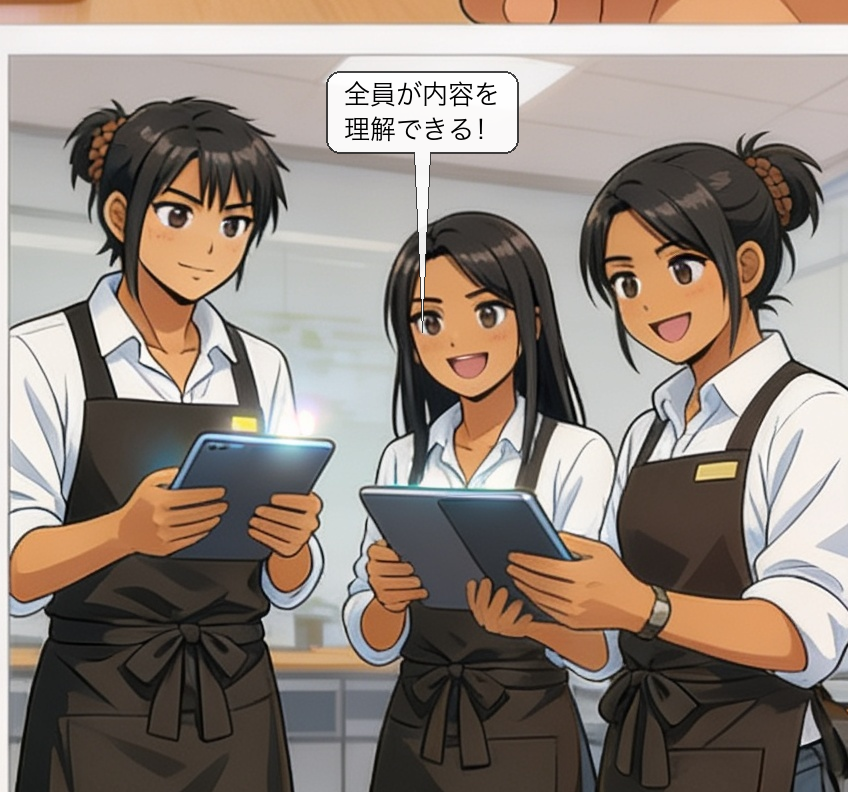 多言語議事録自動作成の仕組みを解説する漫画 コマ6