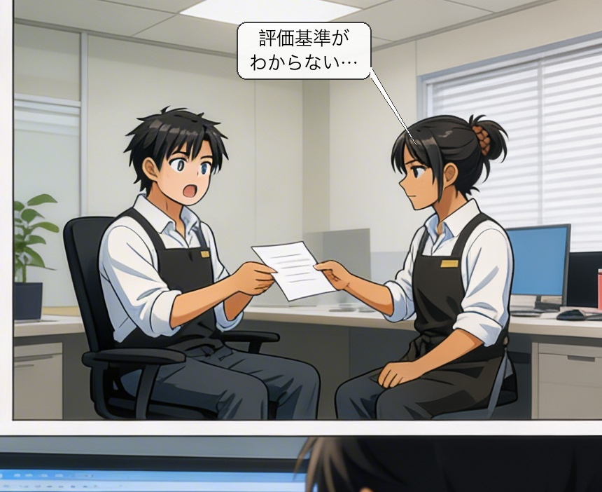 スタッフ歩合自動計算の仕組みを解説する漫画 コマ2