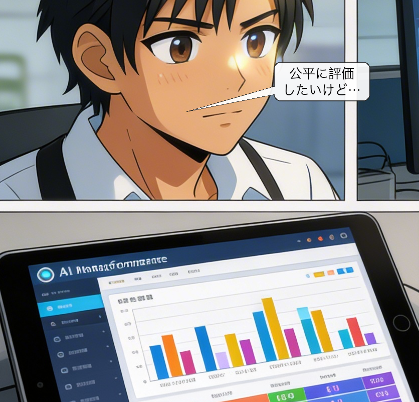 スタッフ歩合自動計算の仕組みを解説する漫画 コマ3